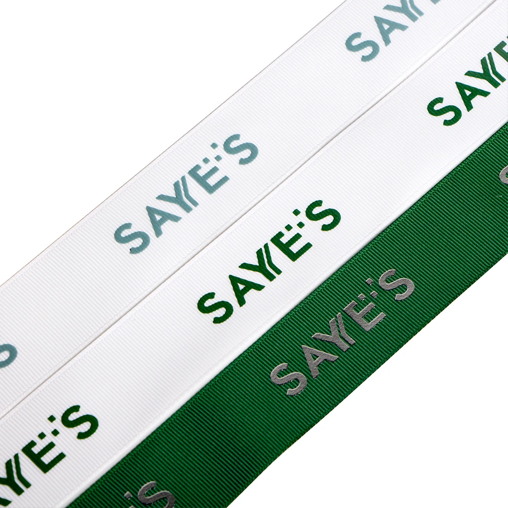 Single face grosgrain printed ribbon custom printed ribbon logo