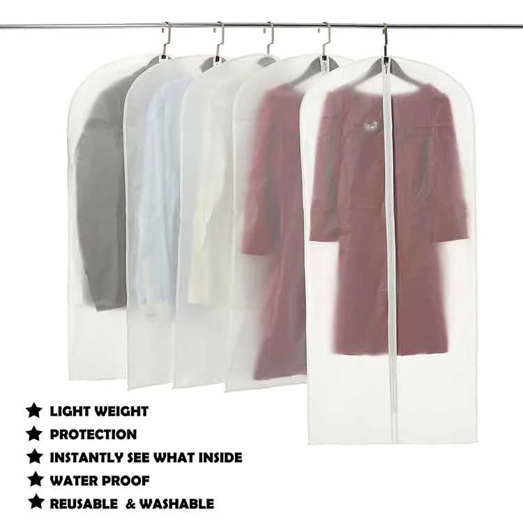 Custom superior quality cheap price portable transparent garment bag suit bag