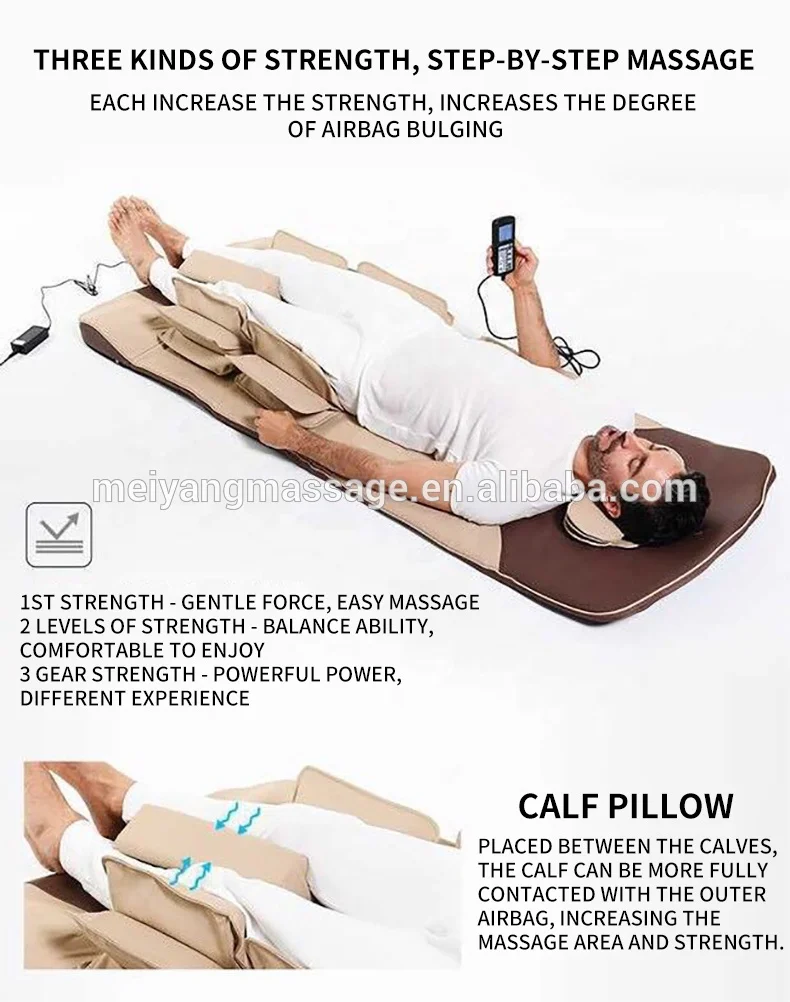 
popular folding full body airbag shiatsu massage therapy mattress 