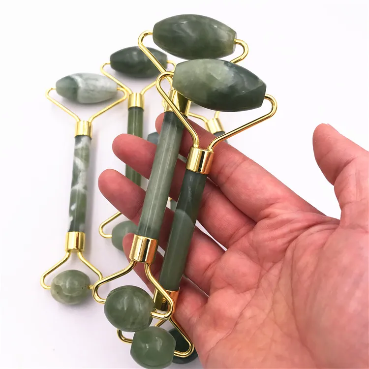 Anti Aging Massager Facial Roller Natural Jade Stone Face Roller Massager