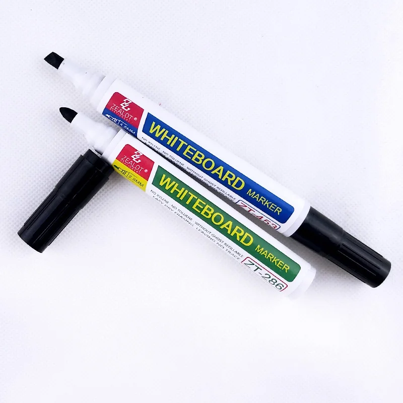 China Factory Cheap Refill Ink Whiteboard Marker Hot Plastic Tube Marker Board Chisel  Whiteboard Marker