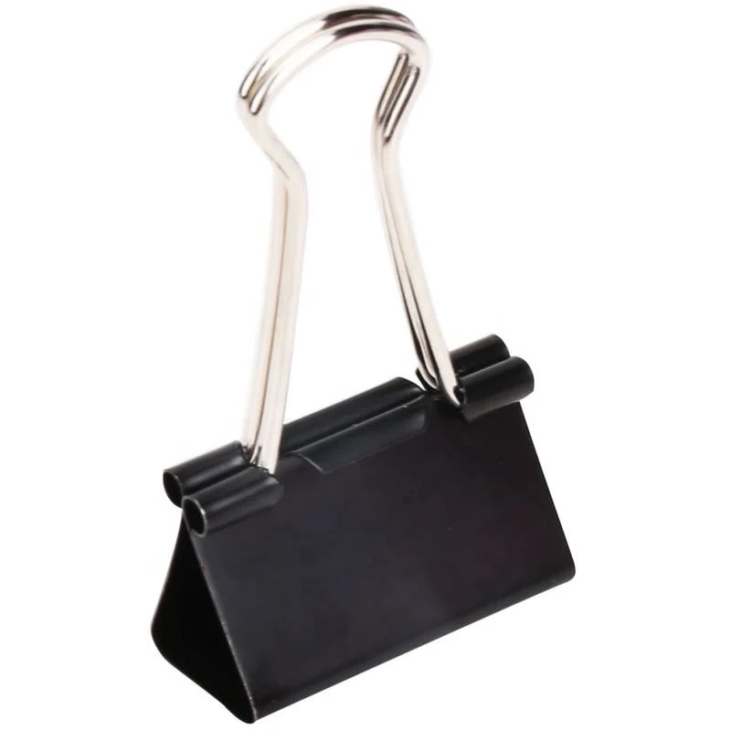 19mm Black Metal Binder Clips Notes Letter Paper Clip Office Supplies Binding Securing Clip Product Offer Free Sample