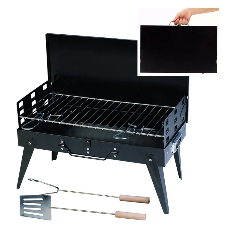 Portable Box bbq grill Folding suitcase bar b q grill
