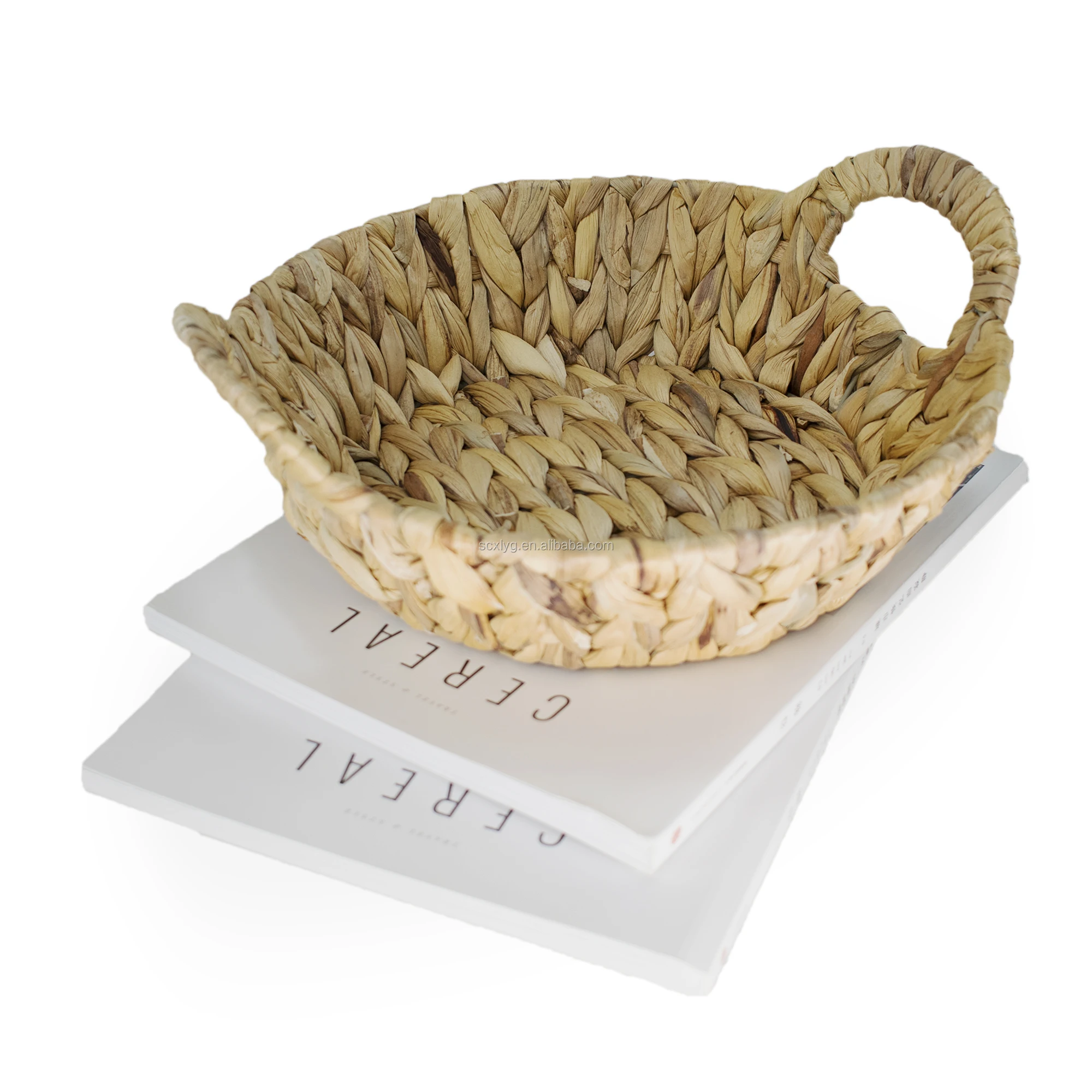 Hand weaving  Round sea Natural seagrass storagebasket Straw Baskets  sets with handles