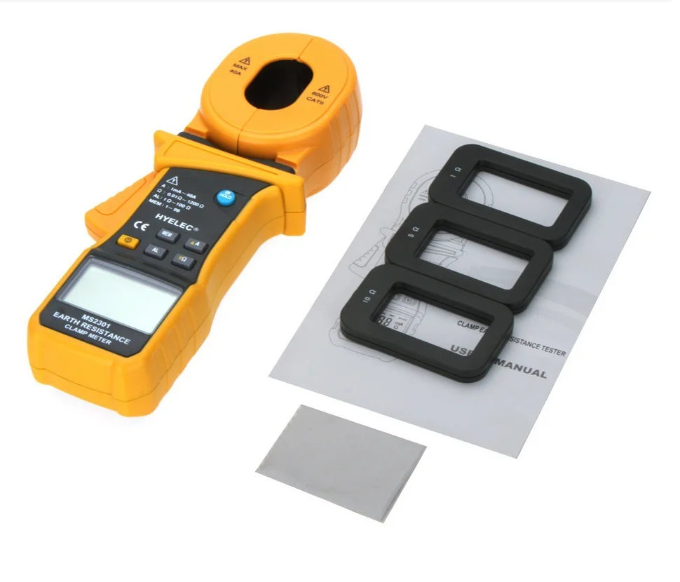 9999 counts 1.5% Accuracy Test voltage 3700V Digital Earth Resistance Clamp Meter