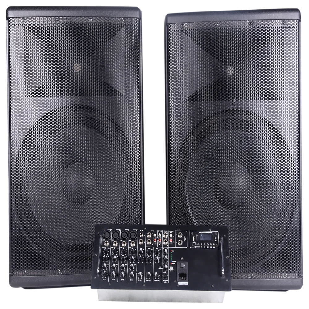 12inch 600watt speaker professional outdoor stage combo speaker box with mixer console (EON212)