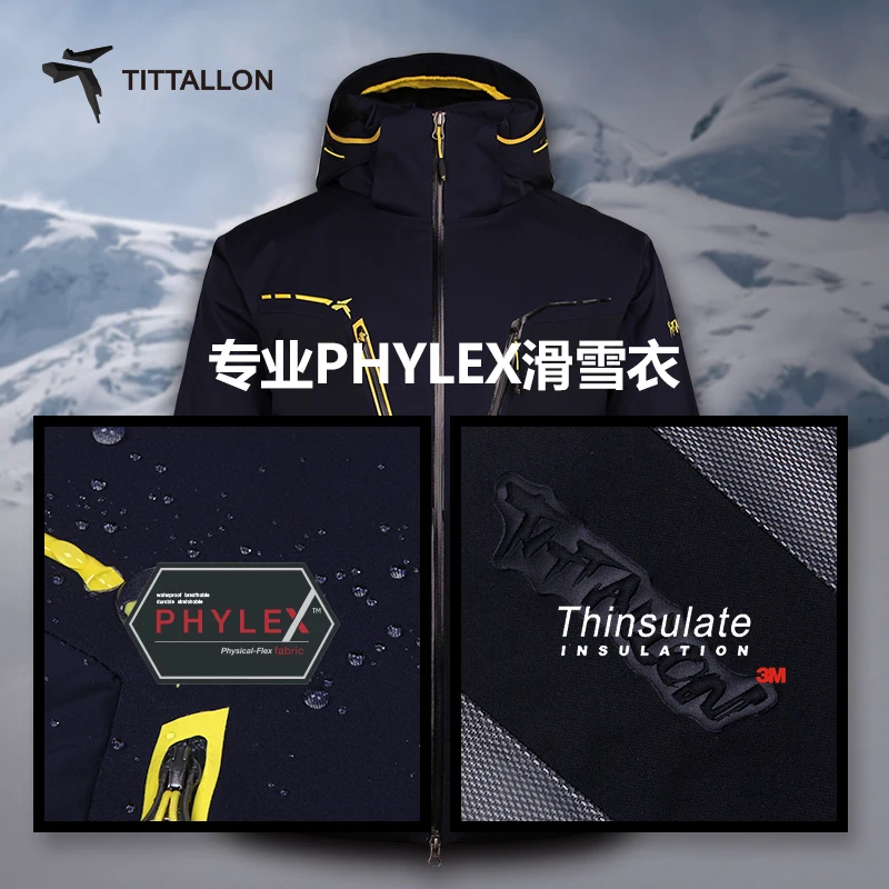 Brand Custom High Quality Waterproof Crane Ski Jacket Men winter padding warm windbreaker waterproof mens ski jacket