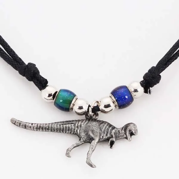 Jewelry necklace zinc alloy shark tooth mood beads modern tribal beaded gold chain necklace