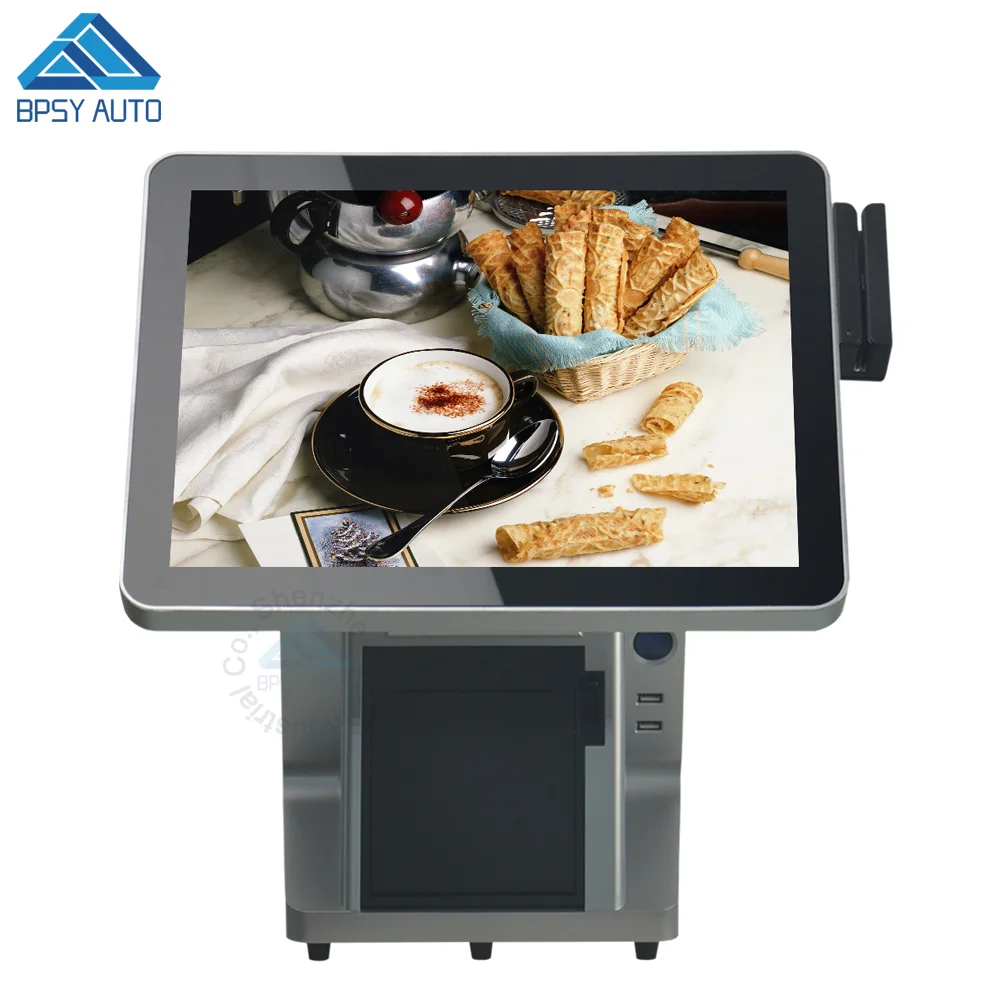 New Style 15 Inch Table Touchscreen Windows POS System Core I5 CPU Electronic Cash Register for Supermarket