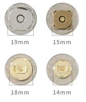 YK 3698  hot sale bag accessory hardware round magnetic buckle with customized sizes