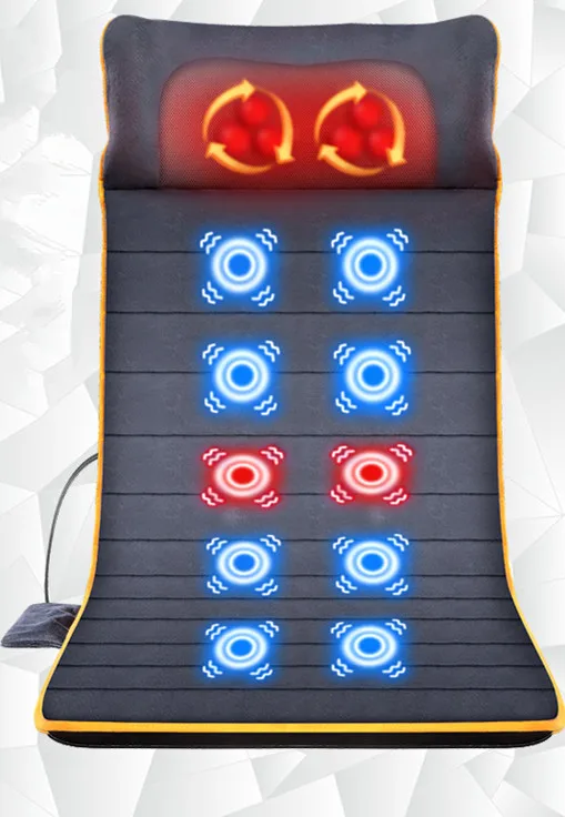 
Neck Shoulder Massage and Vibrating Back Massage Heating Mattress Pad at home and Massage cushion on car seat 