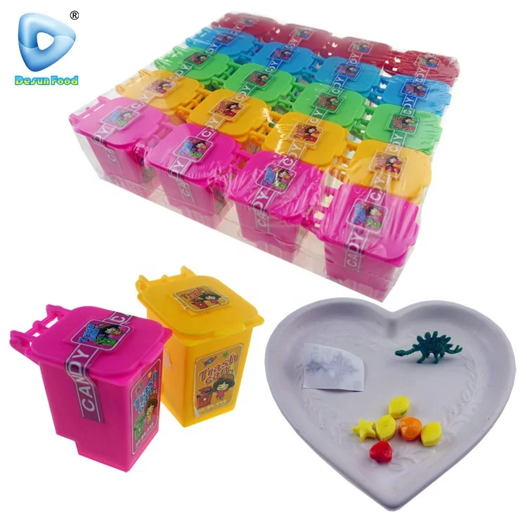 Забавный сюрприз мусорная корзина игрушка конфеты с татуировкой