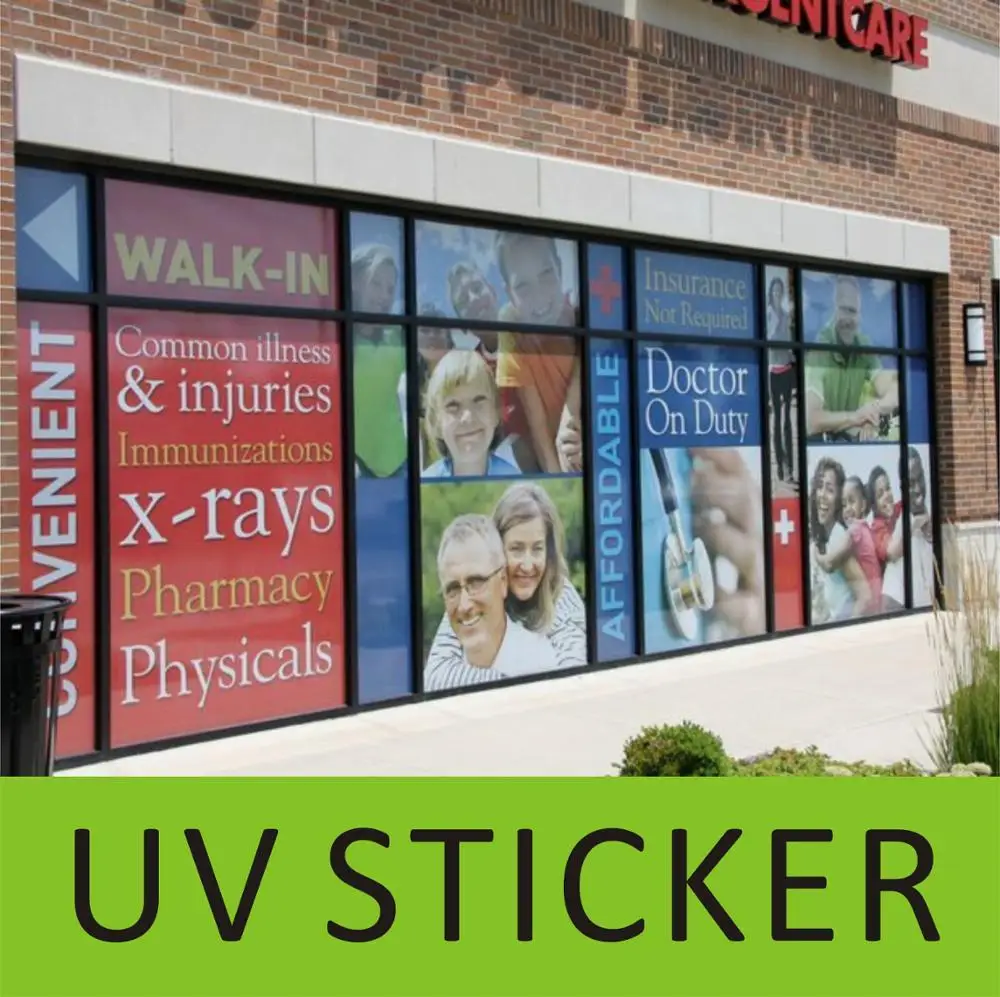 Custom Advertising Vinyl Decal Outdoor Shop Window Reverse Sticker