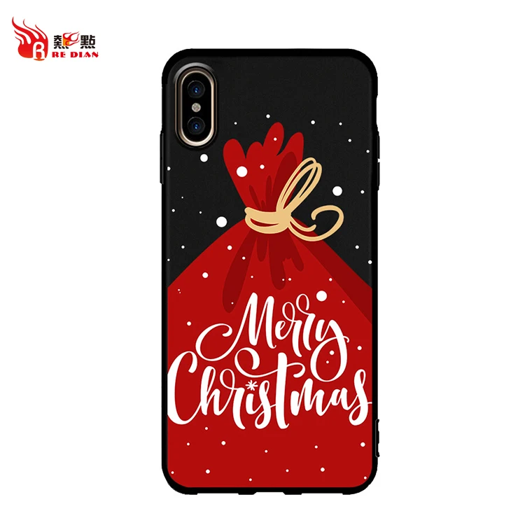 New Arrival Mobile Phone Shell for iPhone X Soft Gel Cover Christmas Case for iPhone 8 Plus Case