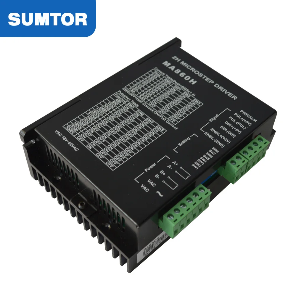 Цифровой MA860H однополярный шаговым двигателем 2 Фаза Драйвер для nema 34 серии