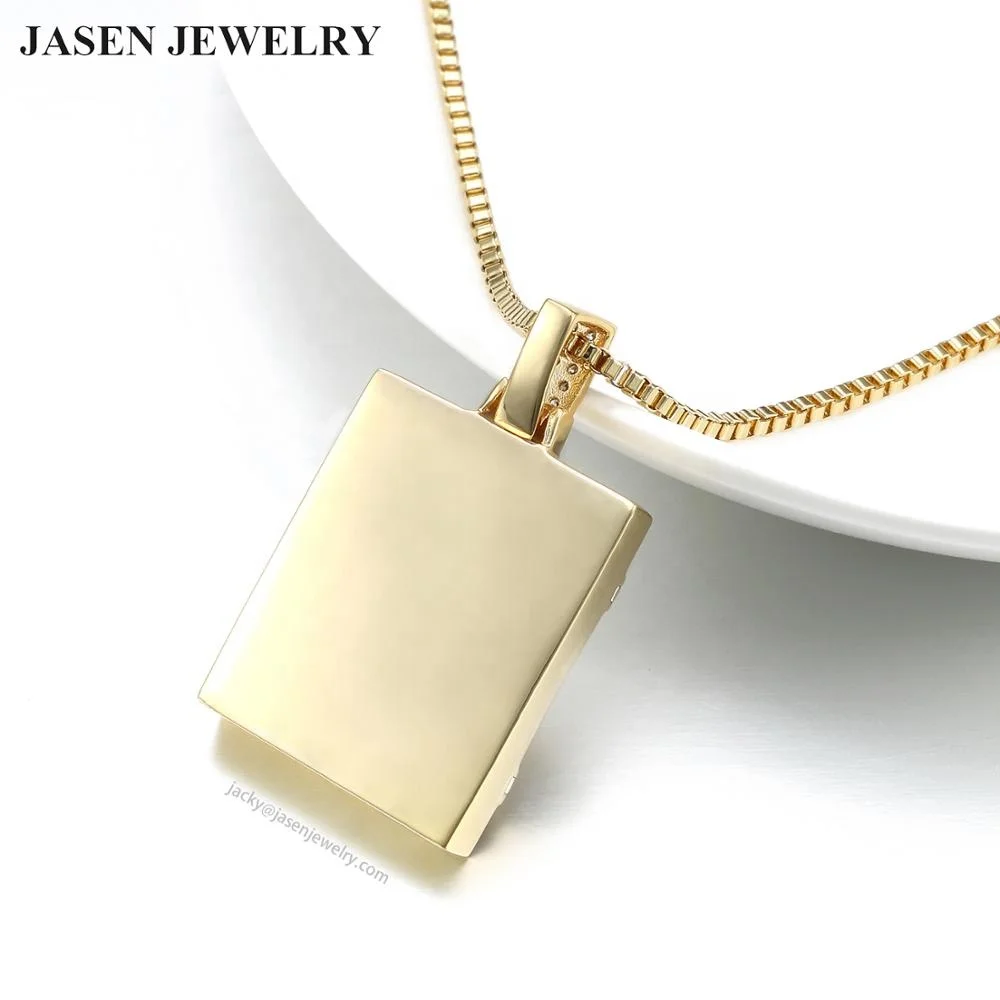 
Fashion jewelry pendants openable aaa cz rectangular necklaces pendant 