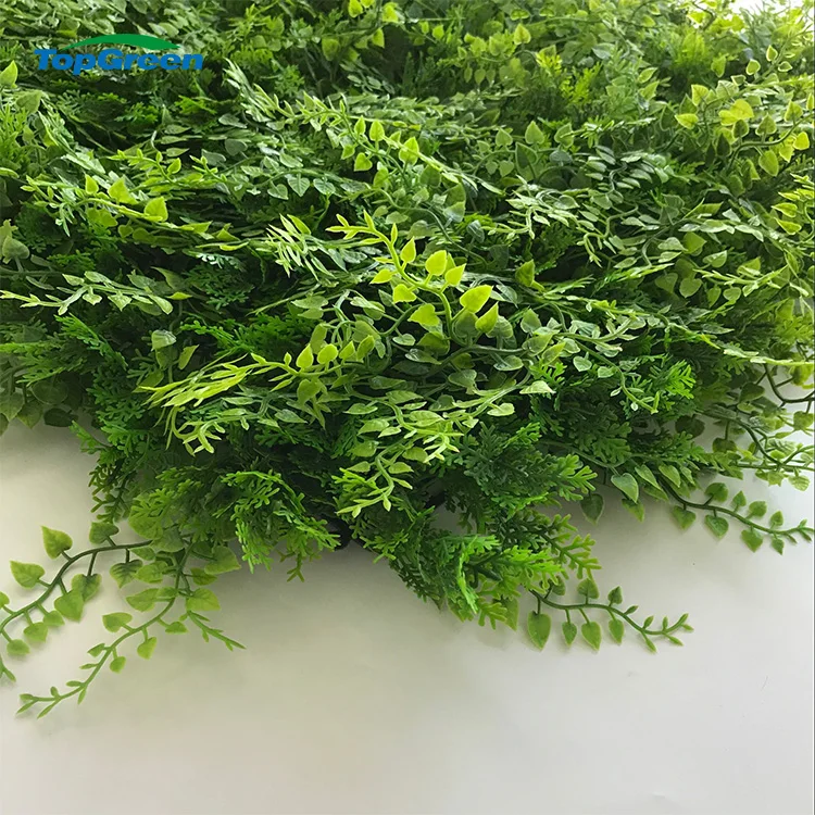 Wholesale Artificial Plastic Green Plants Wall Hanging Artificial Leaves