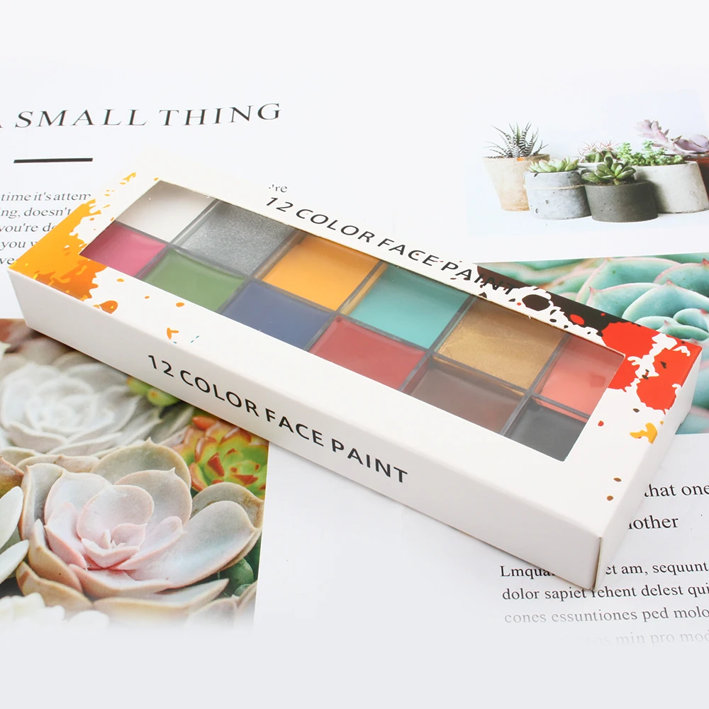 12 Colors Face Paint Palette