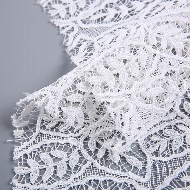 HA-15263 Widely used hot sales water soluble chemical turkey leaf lace fabric suppliers