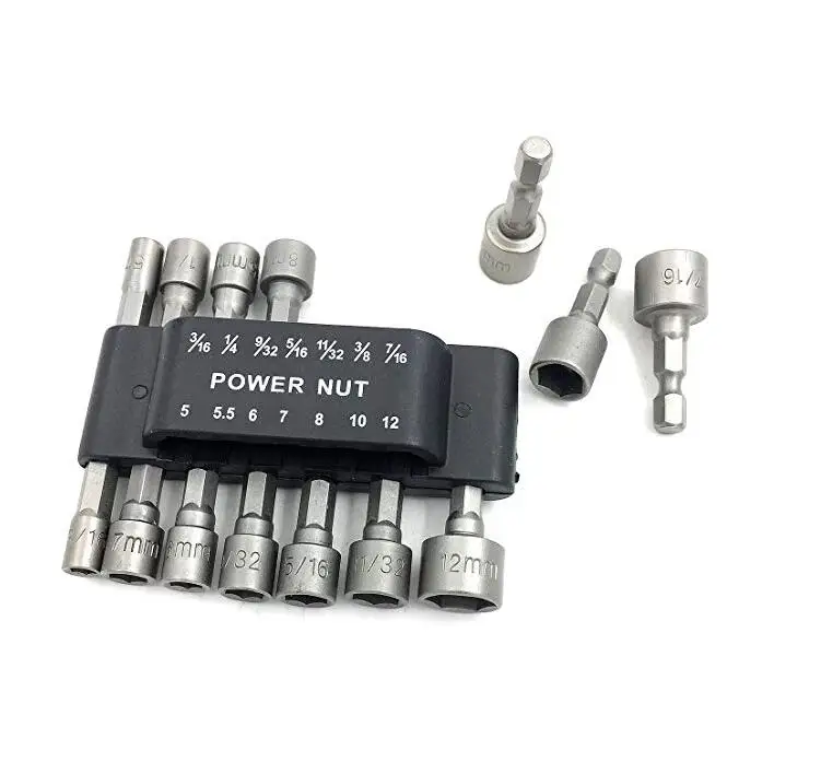 14 шт. быстрая смена мощности гайка сменная насадка для отвёртки комплект сталь метрическое гнездо для шлица «звездочка» Набор торцевых гаечных ключей 1/4 'Шестигранная Гайка Драйвер сверла