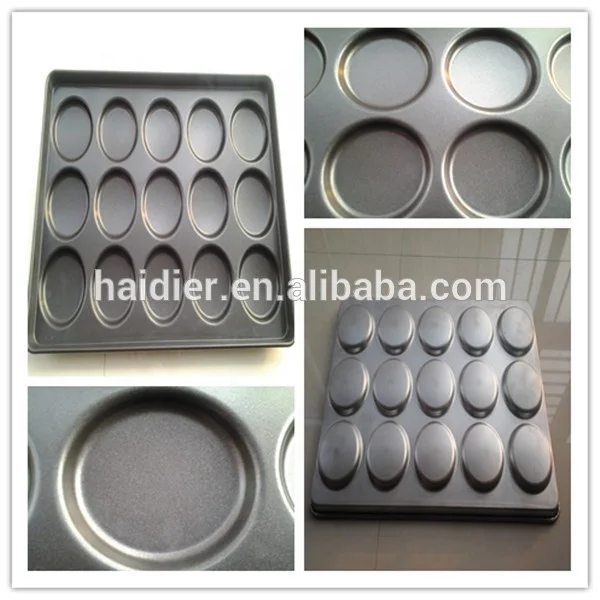 Пекарское оборудование антипригарная алюминиевая сковорода для булочек с гамбургерами 5 дюймов