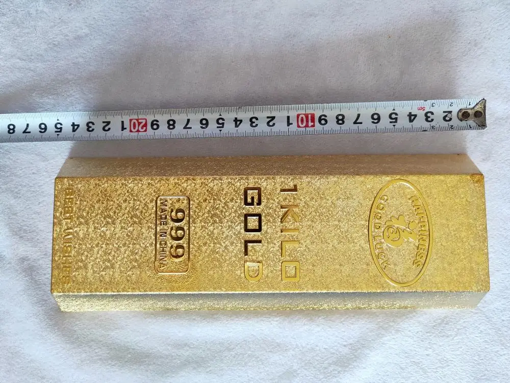 gold brick plastic gold-plated bar semi-finished  ingot paper tin foil paper worship  coins