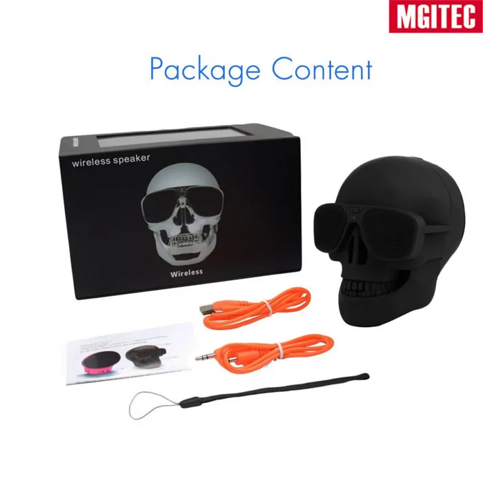 Cool Gadgets 2017 New Professional Wireless Soundbox Portable Skull Blue Tooth Speaker for Halloween Gifts