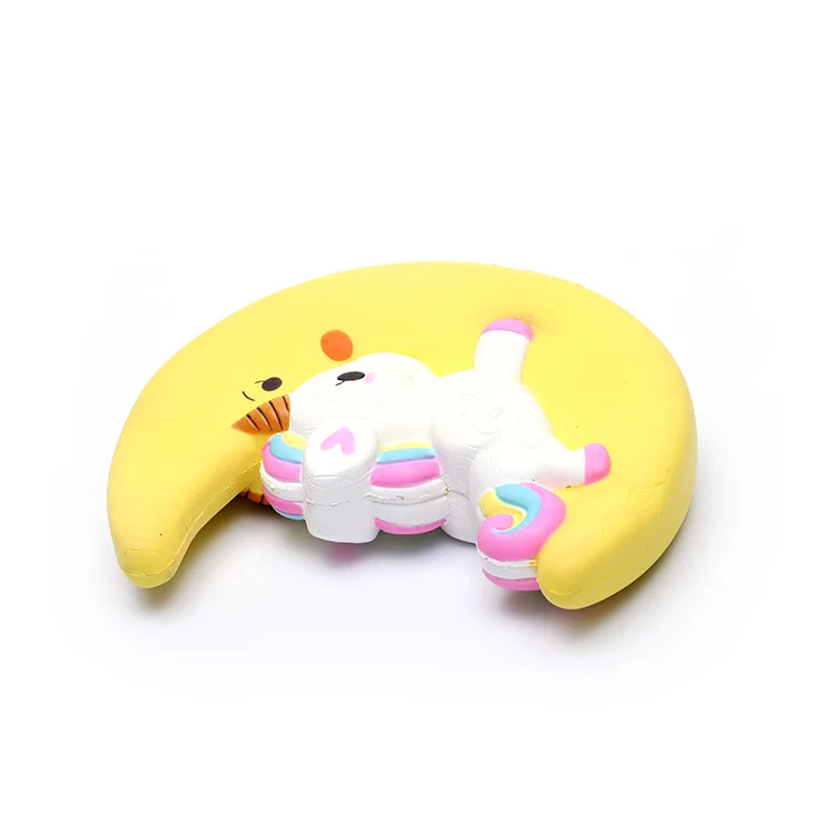 Custom PU anti stress squeeze  unicorn moon stress ball