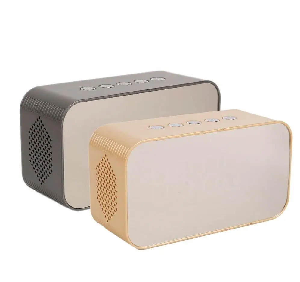 
Wholesale speaker Surround Sound Wireless Speaker Subwoofers FM Amplifier Radio Portable Alarm Clock Multifunction With LED Time 