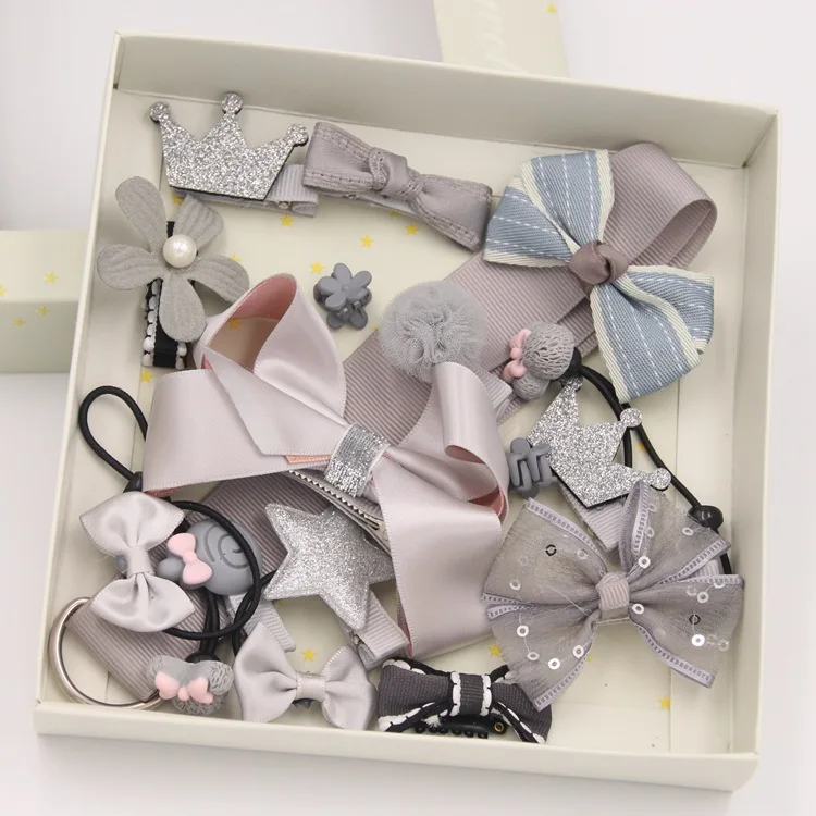 wholesale fashion handmade baby kid girl cute hair clip set lovely kids hair accessories