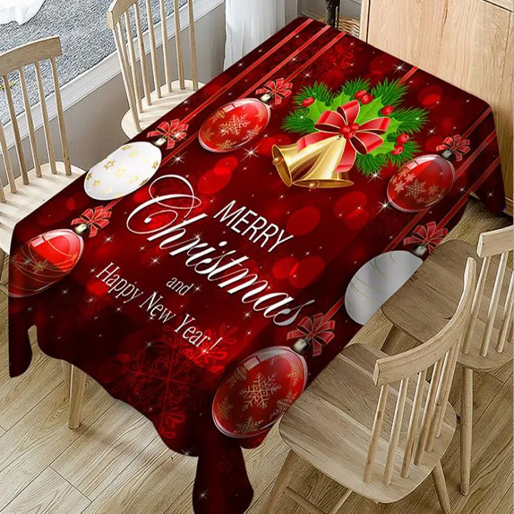 3d скатерть цифровое напечатание рождественское полиэстер окрашенная пряжа скатерть для Свадебная вечеринка покрытие стола украшение дома