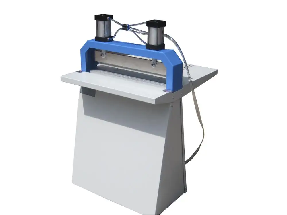 Pneumatic paper creasing machine with stand type manual indentation machines