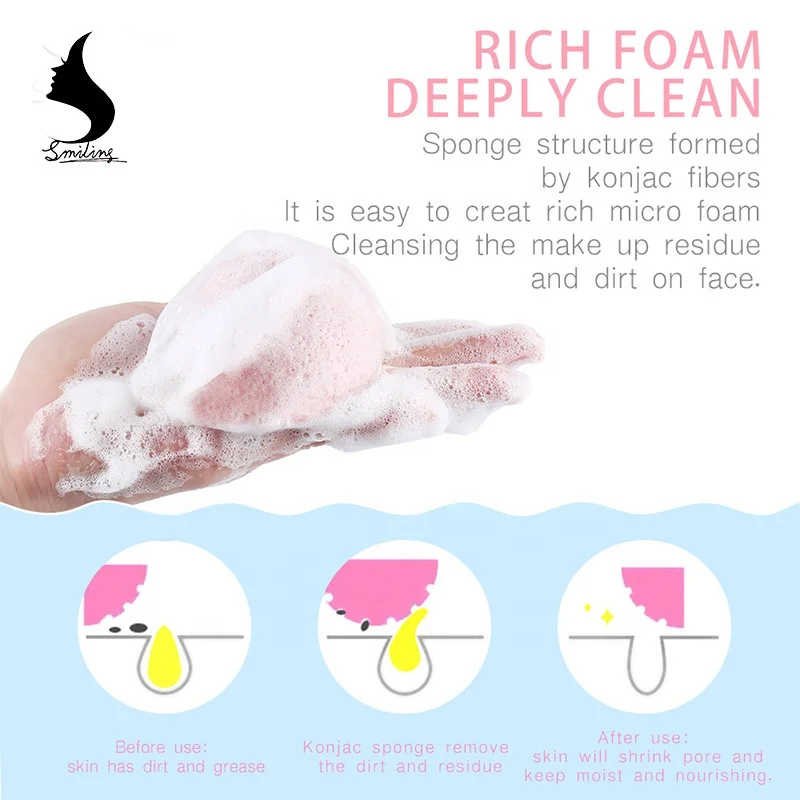 
100% Organic Nature Soft Body Shower Cleansing Scrubber Puff Cute Fish Shape Baby Use Konjac Sponge 