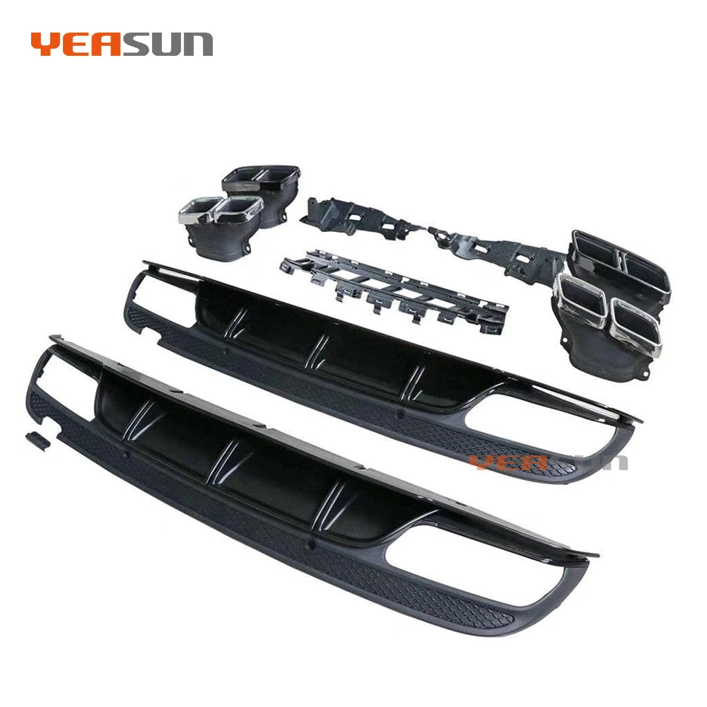 W205 C63 издание 1 4 двери tunning двойной exhoust задний диффузор для Mercedes Benz