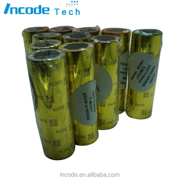 Заводская цена дополнительный цвет OEM чернил принтера ленты 110 мм * 300 м смолы золото Термотрансферная лента