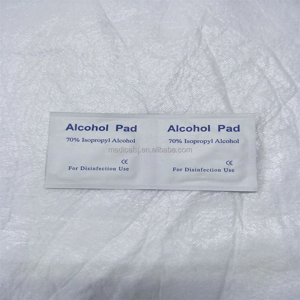 Низкая цена 70% isopropyl медицинские спиртовые подушечки