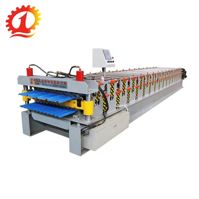 
Factory Direct Double Layer Corrugated Color Steel Wall Roof Tile Roll Forming Machine 