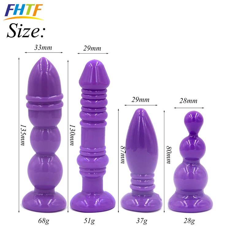4pcs Anal Trainer Set Silicone Anal Plug Toy Kit Butt Personal Sex Massager