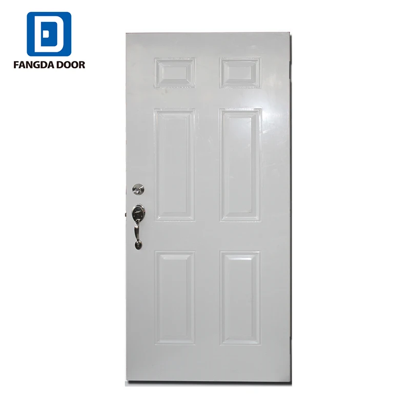 Fangda lowest price 6 panel American steel door