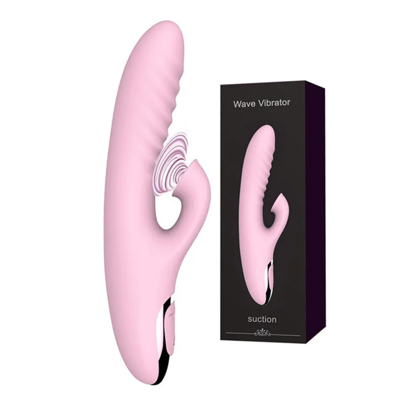 Dual Motors Sucking Vibrator with 12frequency Vibration Suck Masturbator IPX7 Waterproof Sex Toys