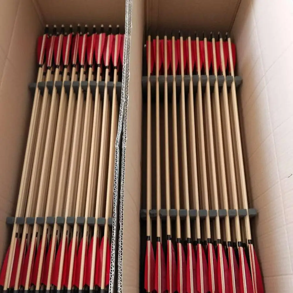 wooden arrow for archery hunting