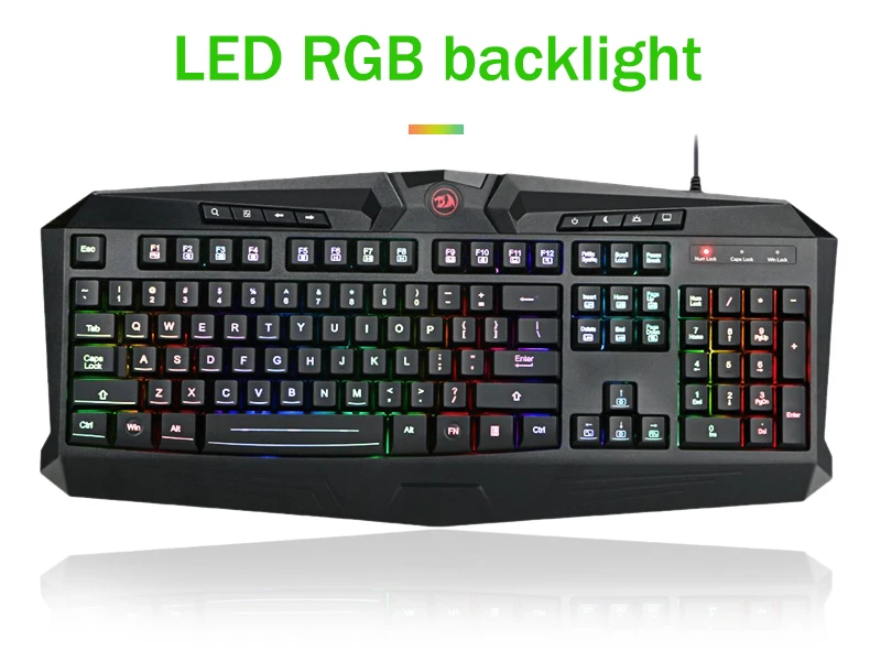 Redragon S101-1 Проводная RGB подсветкой USB игровая клавиатура и мышь