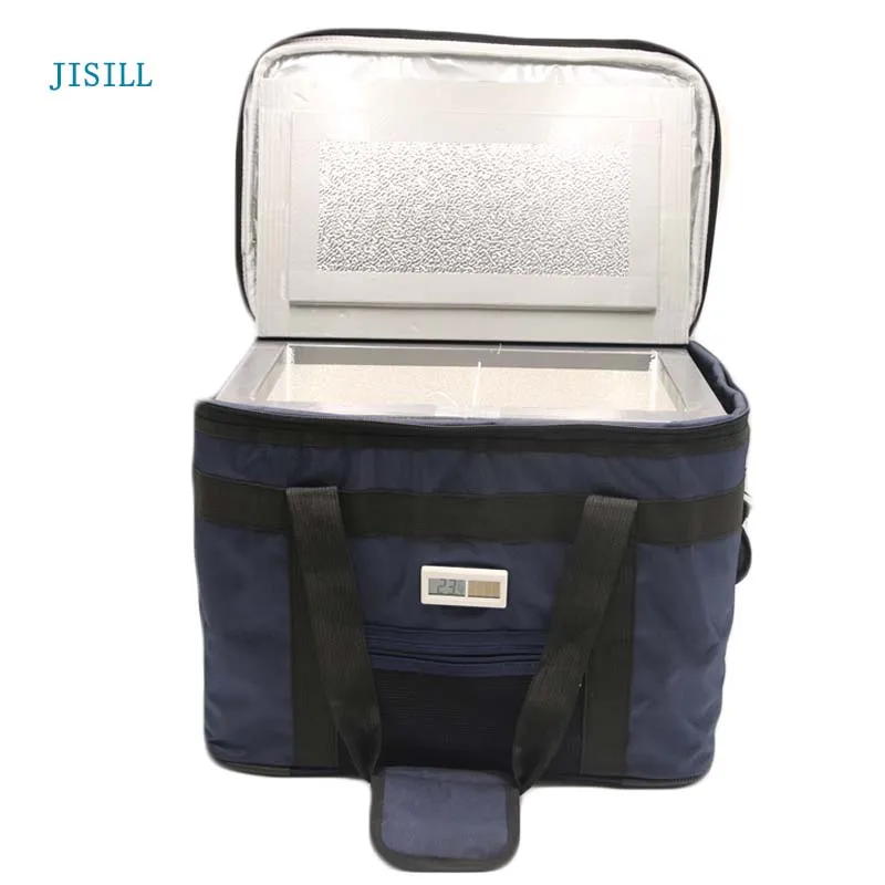 Thermos Vaccine Carrier Insulated Cooler Box Bag for Medicine Fiberglass Ice Bricks <0.0025w/m.k Customizable Class I JISILL 22L