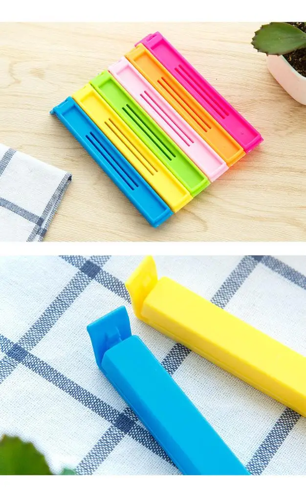 Печать логотипа на заказ, Кухонное хранилище для пищевых продуктов, герметичные пакеты, зажимы, зажим, пластиковый инструмент