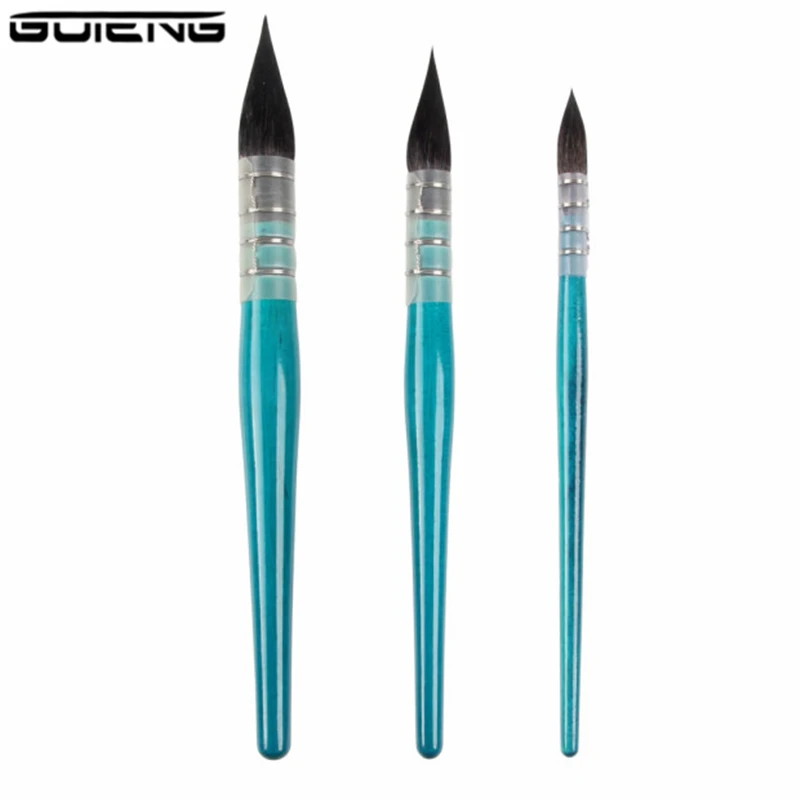 Lootaan  Wholesale #0-12 Round Watercolor Brushes 100% Squirrel Hair Artist Brush Water Based Art Brush