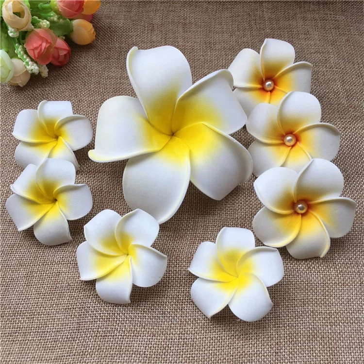 V-1102 Wholesale Artificial foam Plumeria flower For Hat Decoration