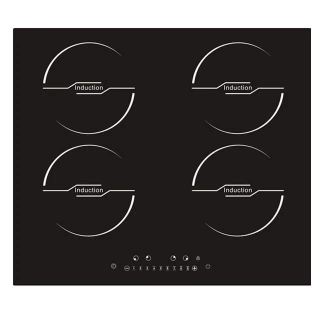 inbuilt 4 head  commercial induction cooker 5000w for restaurant