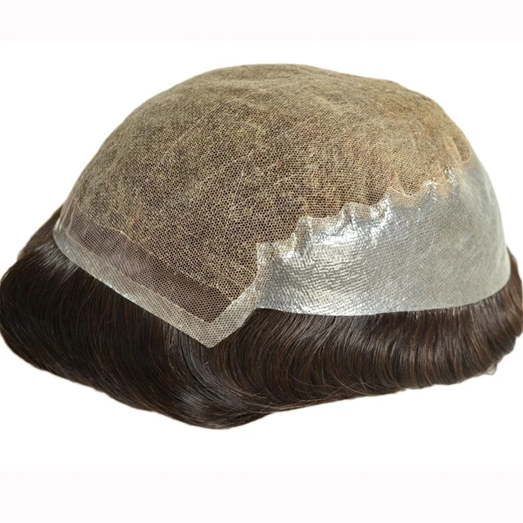 Wholesale 100% Brazilian Virgin Cuticle Aligned Hair Swiss Lace Human Hair Toupee for Men