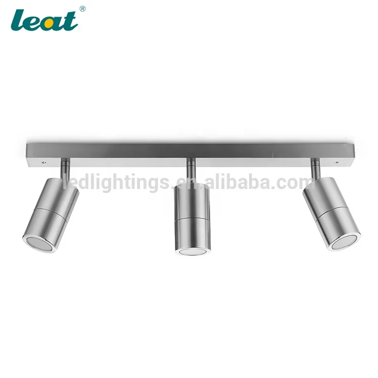 
2019 Round plate three heads down GU10 spotlight bar track lighting architectural light 