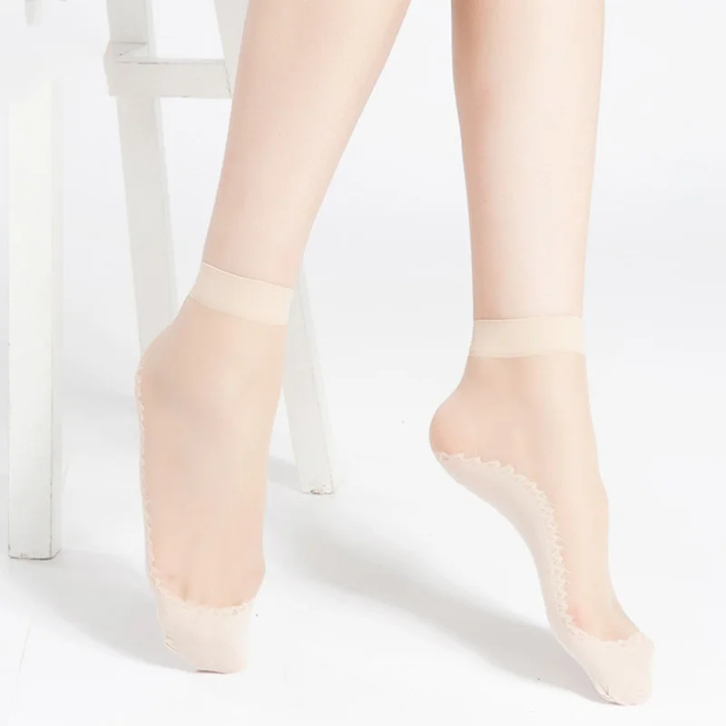 anti slip short stockings thin silk  ankle socks